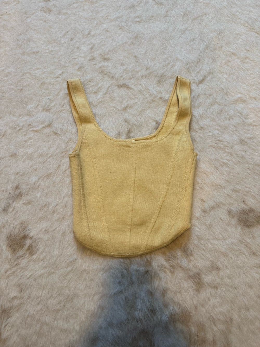 Aritzia Yellow Structured Tank